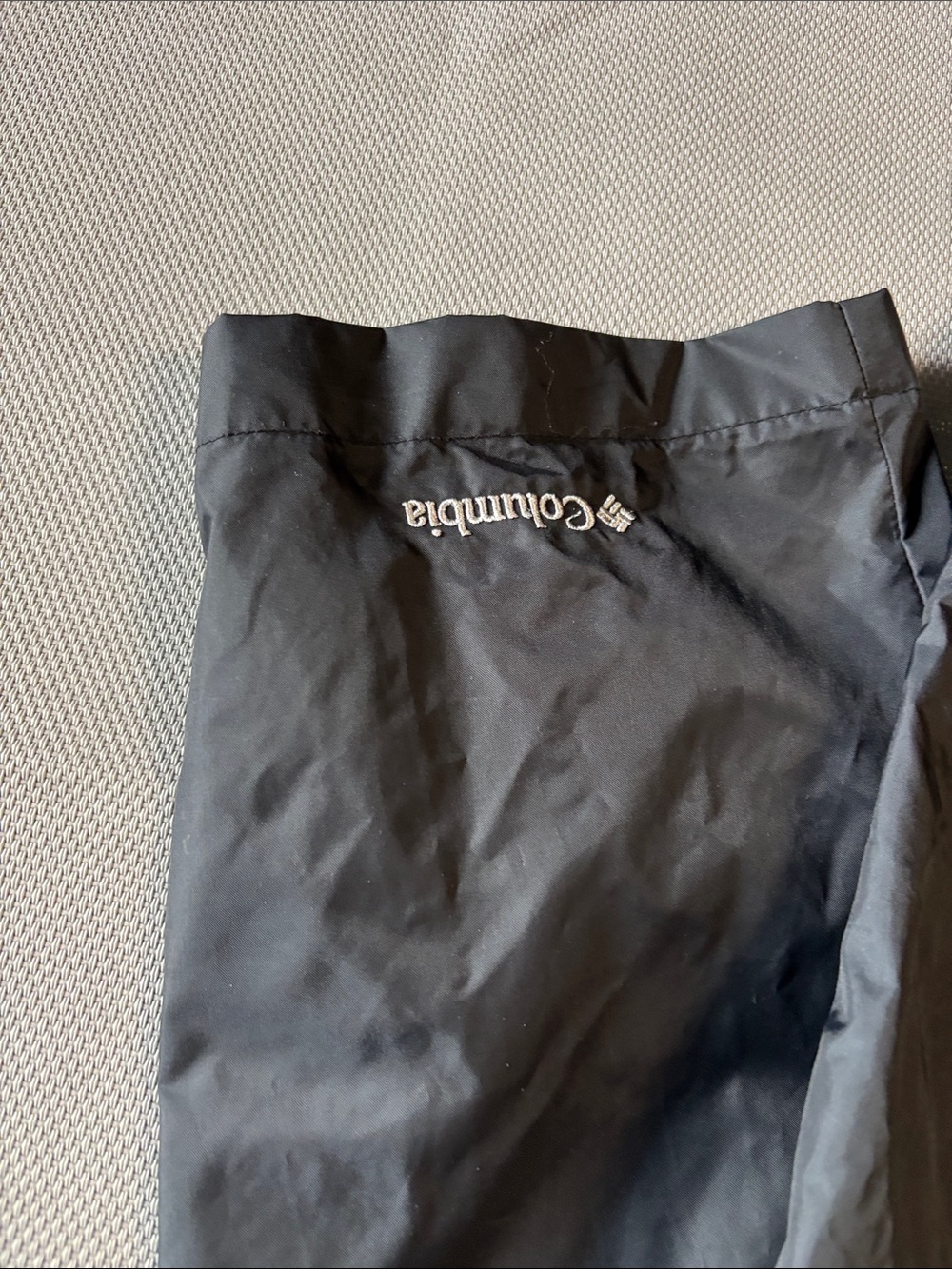 Columbia Black and Light Gray Elastic Waist Shell rain Pants sz M NWOT - Picture 8 of 8
